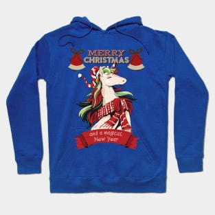 Merry Christmas Unicorn Hoodie